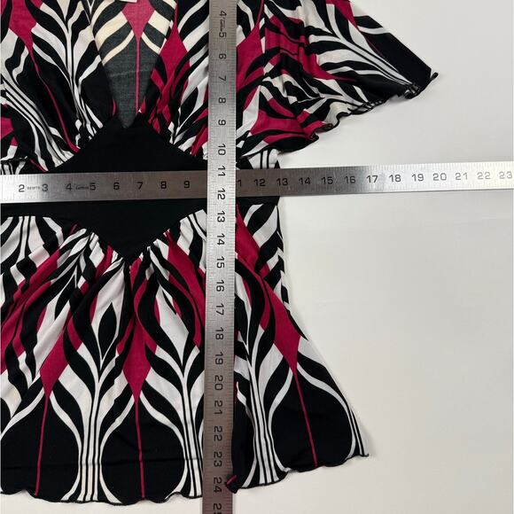 Y2K Women's Fleurish Flared Flowy Top made in USA Size Small - Picture 4 of 7